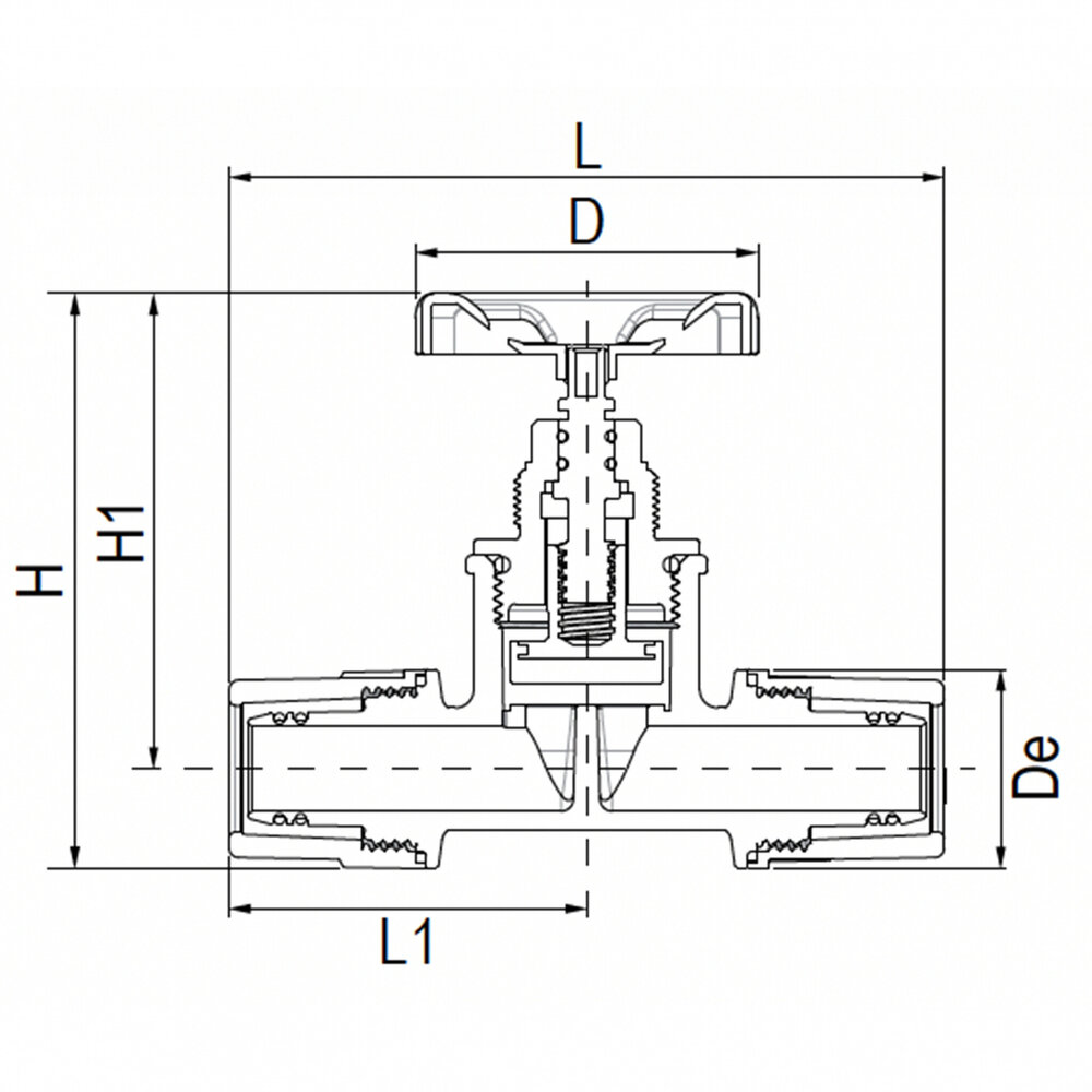 Aquatechnik Aquatechnik Safety-Pol stopkraan met wiel 20 mm x2 Aquatechnik Aquatechnik Safety-Pol stopkraan met wiel 20 mm x2