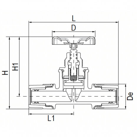Aquatechnik Aquatechnik Safety-Pol stopkraan met wiel 20 mm x2 Aquatechnik Aquatechnik Safety-Pol stopkraan met wiel 20 mm x2