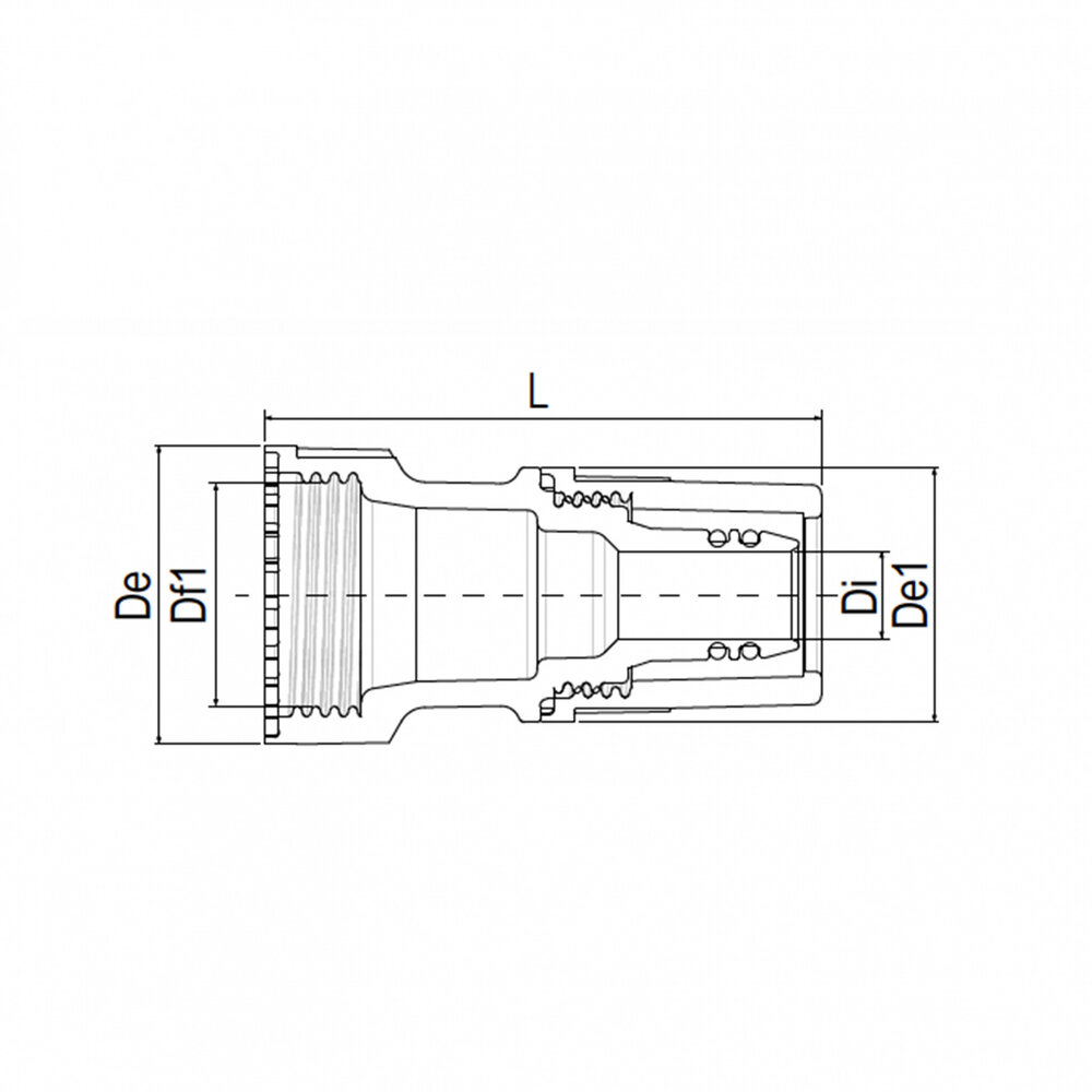 Aquatechnik Aquatechnik Safety-pol verloopkoppeling 40 mm x 26 mm Aquatechnik Aquatechnik Safety-pol verloopkoppeling 40 mm x 26 mm