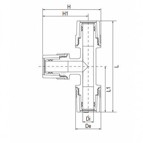 Aquatechnik Aquatechnik Safety-pol T-stuk 63 mm x3