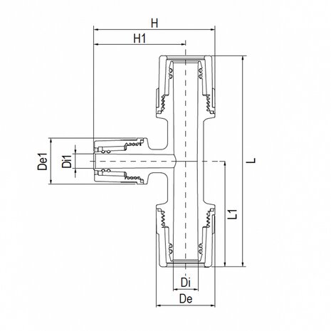 Aquatechnik Aquatechnik Safety-pol T-stuk 90 mm 32 mm 90 mm