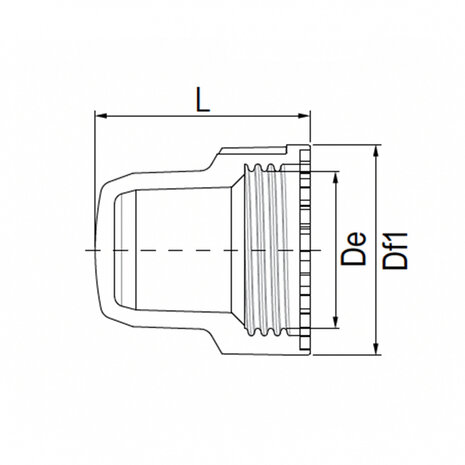 Aquatechnik Aquatechnik Safety-pol eind kap binnendraad 63 mm