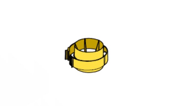 AUER Geassembleerde aansluitfitting voor geïsoleerde mantel Ø125 AUER Geassembleerde aansluitfitting voor geïsoleerde mantel Ø125