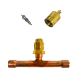 T-stuk 7/8 met schräder 1/4 SAE met dop