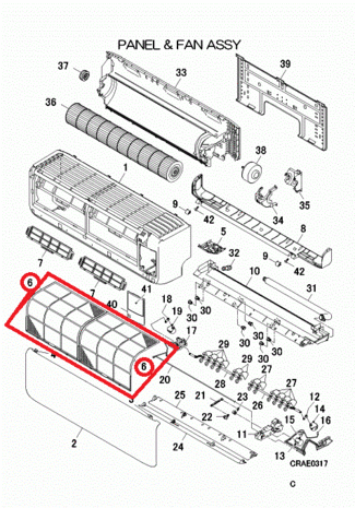Mitsubishi Heavy Stoffilter MHI - SRKxxZJ-S