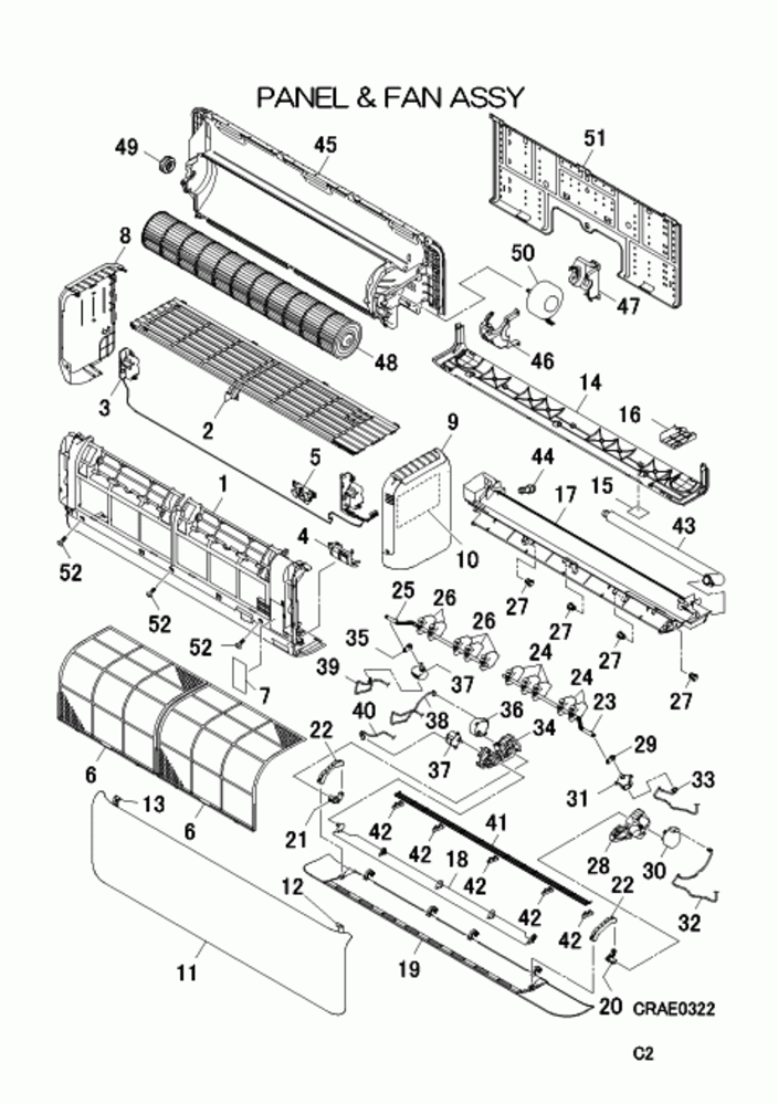 Mitsubishi Heavy Panel front MHI SRK20, 25, 35 en 50 ZSX model Mitsubishi Heavy Panel front MHI SRK20, 25, 35 en 50 ZSX model