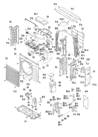 Daikin Rooster buitendeel voor RKS50F2V1B Daikin Rooster buitendeel voor RKS50F2V1B