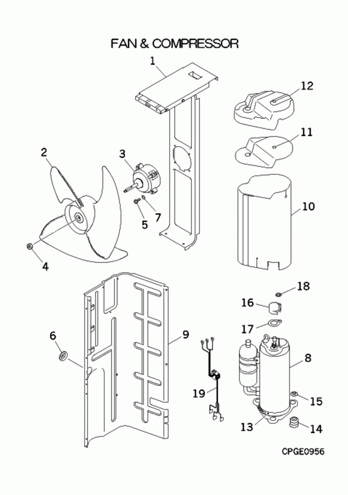 Mitsubishi Heavy Fan Motor FDC140VSA/1 Mitsubishi onderdeel 3 Mitsubishi Heavy Fan Motor FDC140VSA/1 Mitsubishi onderdeel 3