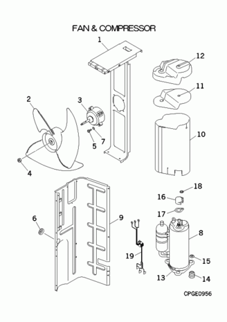 Mitsubishi Heavy Fan Motor FDC140VSA/1 Mitsubishi onderdeel 3 Mitsubishi Heavy Fan Motor FDC140VSA/1 Mitsubishi onderdeel 3