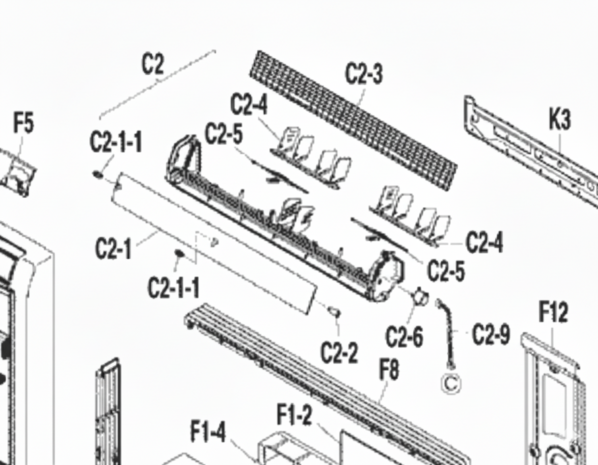 Daikin Onderdelen Daikin C2-1-1 en C2-2 voor een FVXS35FV1B Daikin Onderdelen Daikin C2-1-1 en C2-2 voor een FVXS35FV1B