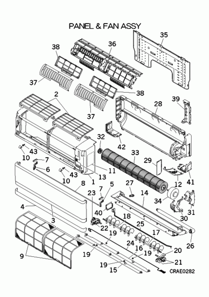 Mitsubishi Heavy Stoffilter airconditioning SRKxxZMX-S per stuk Mitsubishi Heavy Stoffilter airconditioning SRKxxZMX-S per stuk