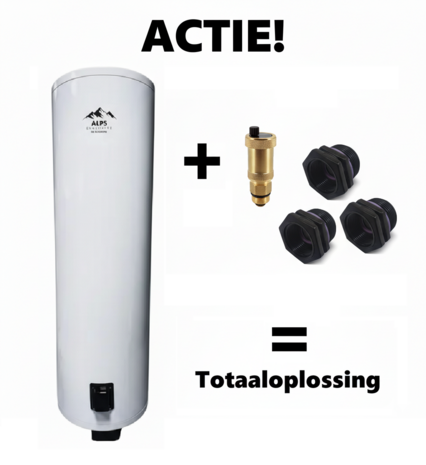 ALPS EXCLUSIVE ALPS EXCLUSIVE AE-00500 DHW 500L RVS tapwaterboiler met warmtewisselaar