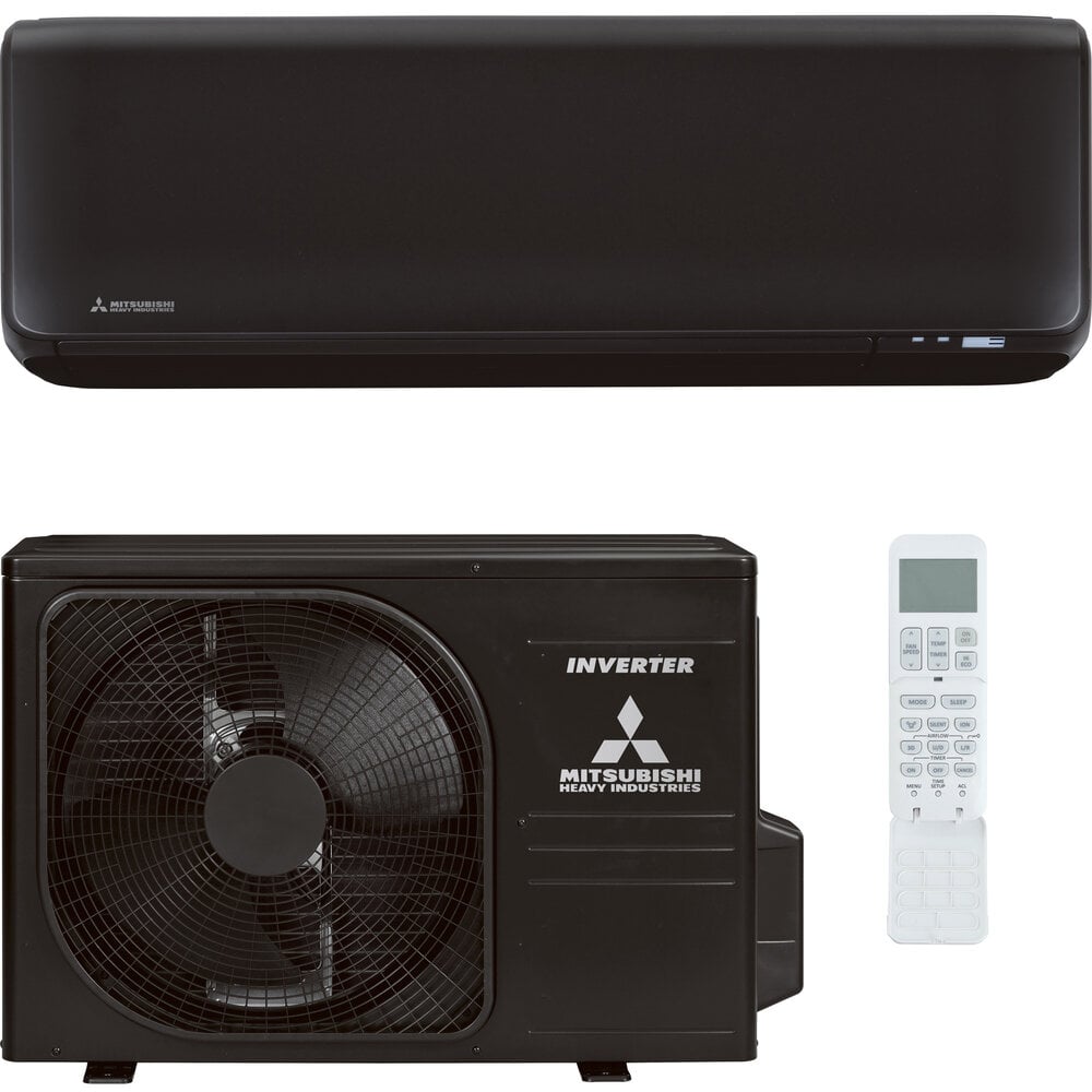 Mitsubishi Heavy Mitsubishi SRK35ZT-WFB wandmodel Mat Zwart SET met ingebouwde WIFI