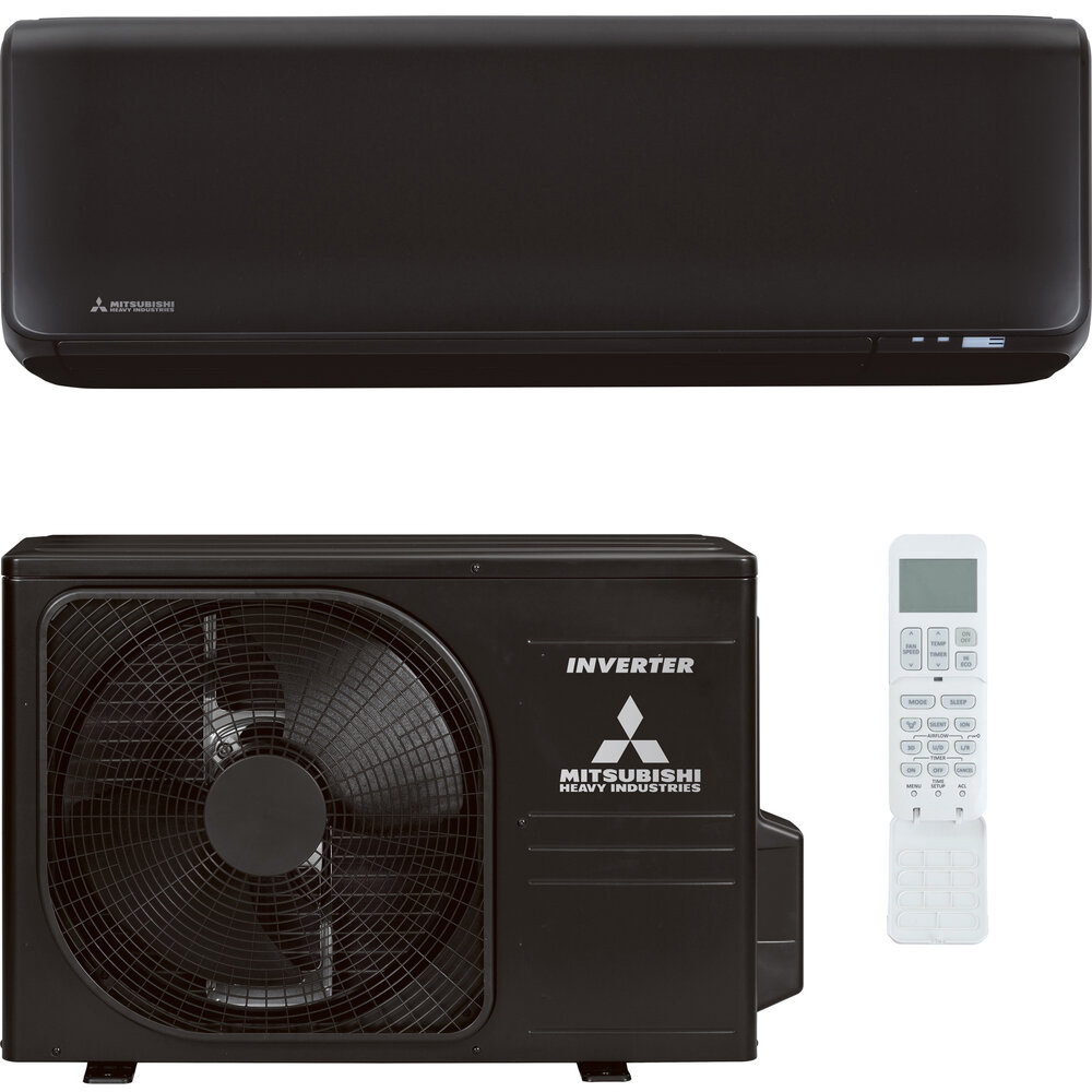 Mitsubishi Heavy Mitsubishi SRK50ZT-WFB wandmodel Mat Zwart SET met ingebouwde WIFI