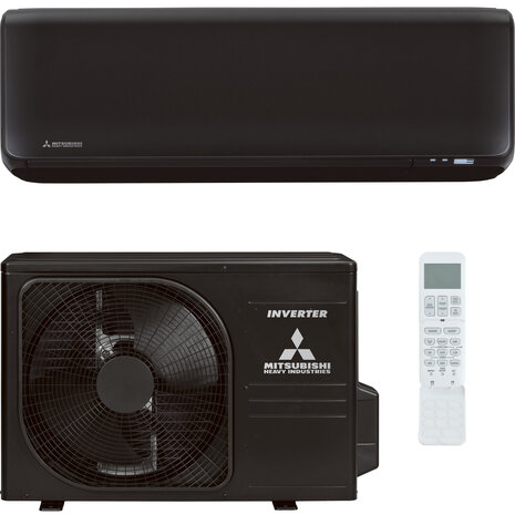 Mitsubishi Heavy Mitsubishi SRK50ZT-WFB wandmodel Mat Zwart SET met ingebouwde WIFI
