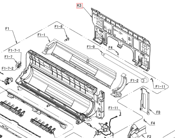 Daikin INSTALLATION PLATE FTXA25A2V1BS Daikin INSTALLATION PLATE FTXA25A2V1BS