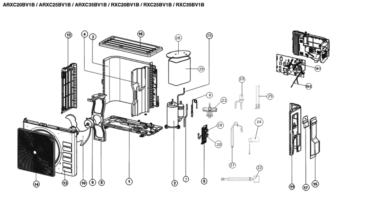 Daikin Fanblad Daikin RXC35BV1B