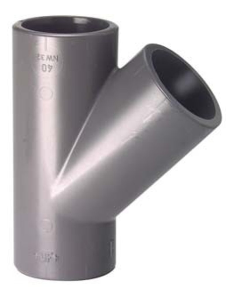 PVC T-stuk 45° 32mm