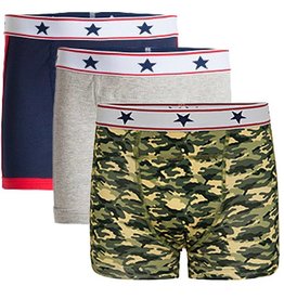 Underwunder Boys boxer blue/grey/camouflage (set of 3)