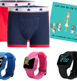 Advantage package boys boxer blue, R15 watch and Juf Sas