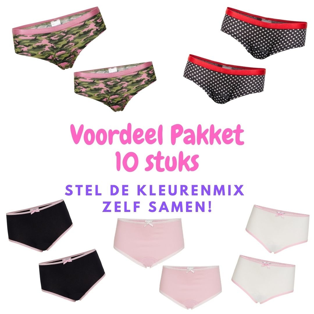 Underwunder UnderWunder Grils Pack of 10 briefs