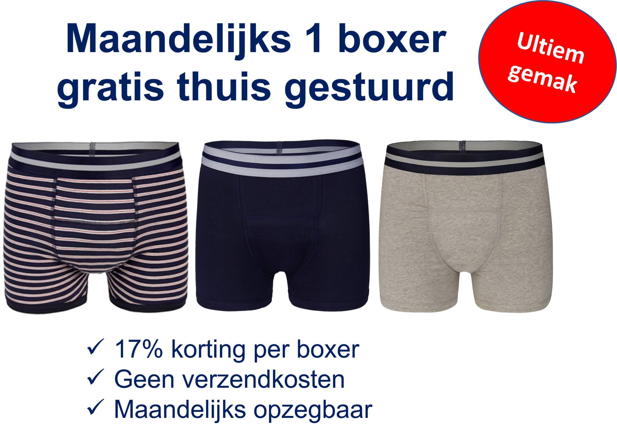 Underwunder Ultiem gemak met periodiek een nieuwe boxer in de brievenbus