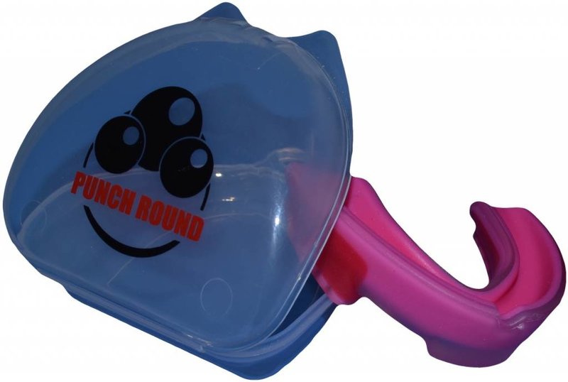 PunchR™  PUNCH ROUND™ Ready for the Fight Mouth Guard Pink Red