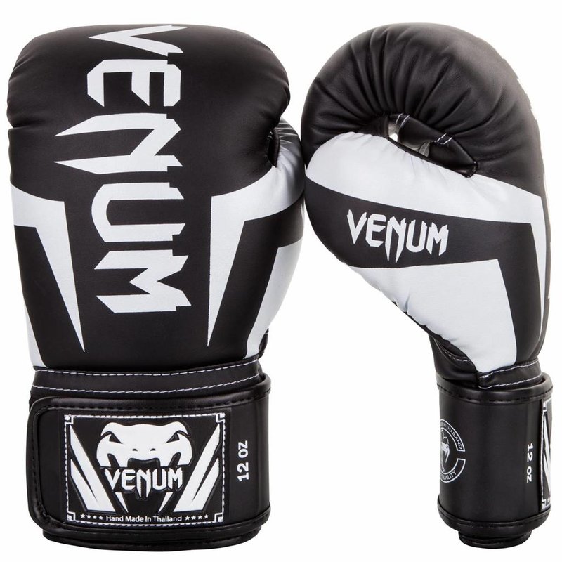 Venum Venum ELITE Bokshandschoenen Zwart Wit Kickboksen