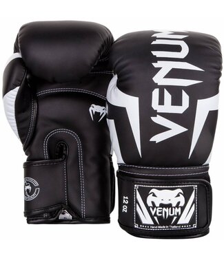 Venum Fightwear – Official Collection - Fightwear Shop Venum ELITE Boxhandschuhe Schwarz Weiß Kickboxen