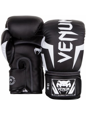 Venum Venum ELITE Bokshandschoenen Zwart Wit Kickboksen