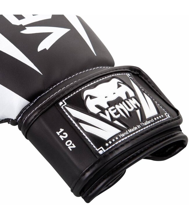 Venum Elite Boxhandschuhe – Schwarz/Weiss | Für Boxen, Kickboxen & Muay Thai