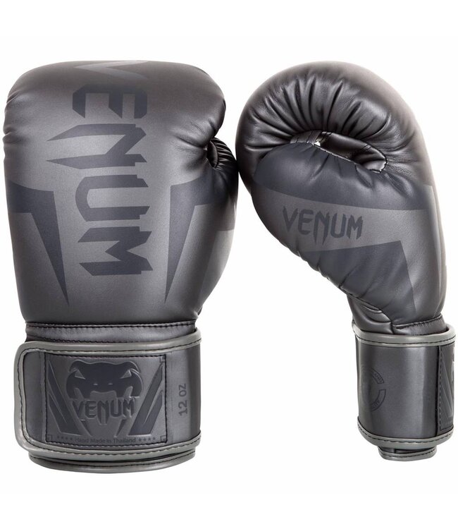 Venum Elite Boxhandschuhe – Grau/Grau | Für Boxen, Kickboxen & Muay Thai