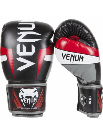 Venum Venum ELITE Boxing Gloves Black Grey Red Kickboxing