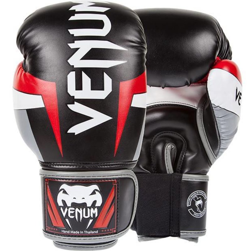 Venum Venum ELITE Boxing Gloves Black Grey Red Kickboxing