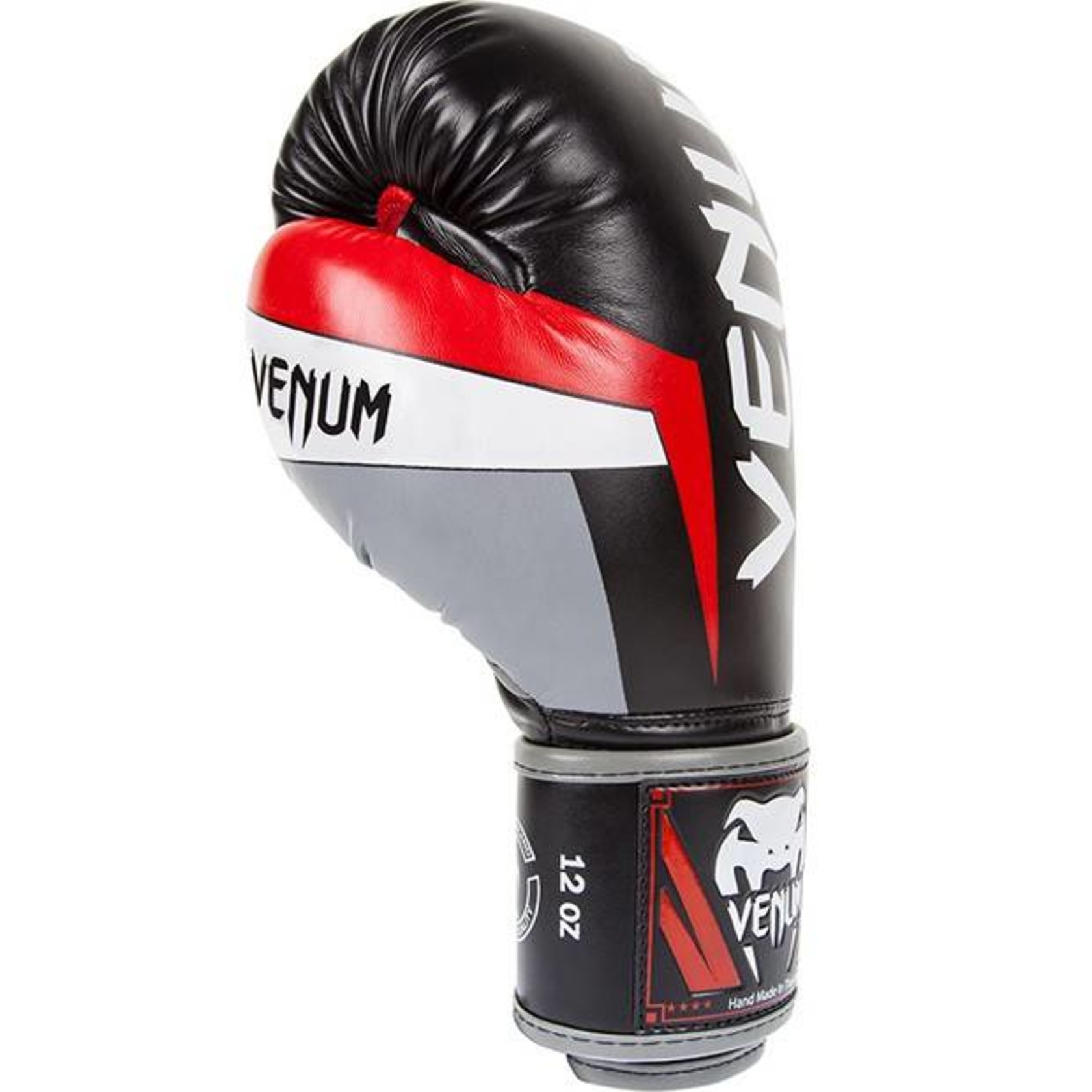 Venum Boxing Gloves ELITE Black Grey Red Kickboxing Gloves FIGHTWEAR