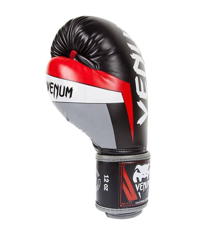 Venum Elite Bokshandschoenen – Kickbokshandschoenen Black/Grey/Red