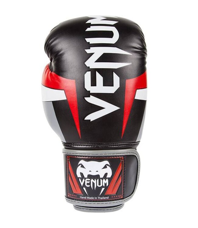 Venum Elite Bokshandschoenen – Kickbokshandschoenen Black/Grey/Red