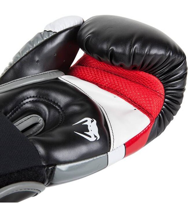 Venum ELITE Boxing Gloves Black Grey Red Kickboxing