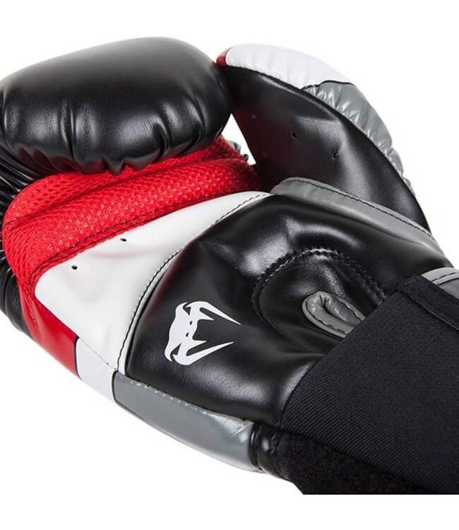 Venum Elite Boxing Gloves – Kickboxing Gloves Black/Grey/Red