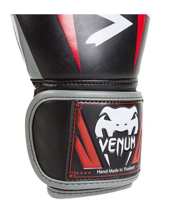 Venum ELITE Boxing Gloves Black Grey Red Kickboxing