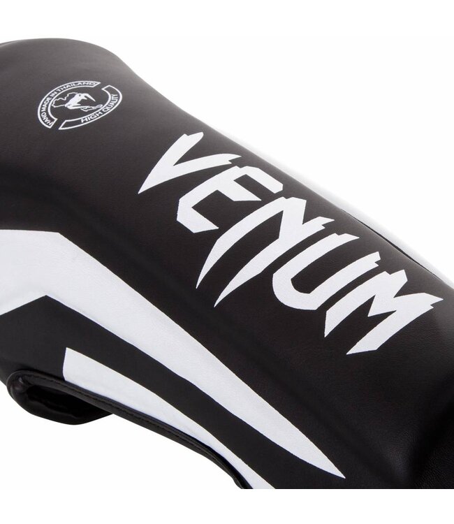Venum ELITE Stand Up Kickboxing Shinguards Black White