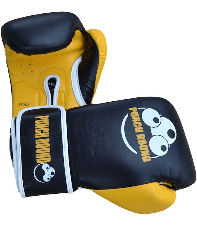 PunchR™  Punch Round™ ELITE PRO Bokshandschoenen Zwart Geel