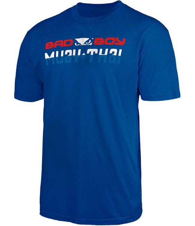 Bad Boy MUAY THAI DISCIPLINE T Shirt Blue MUAY THAI Clothing