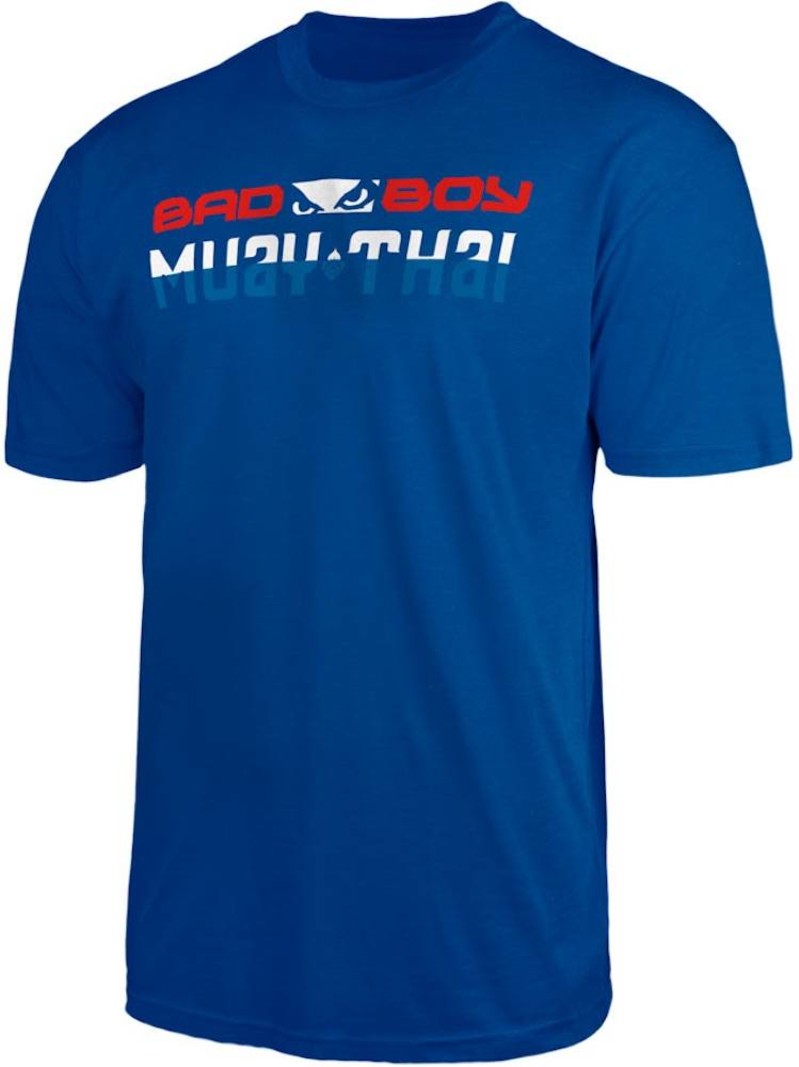 Bad Boy DISZIPLIN-T-Shirt Bad Boy MUAY THAI Blaue Kleidung MUAY THAI