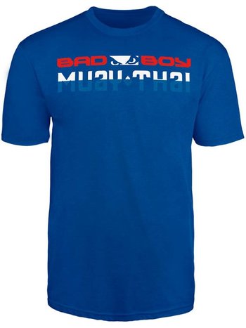 Bad Boy Bad Boy MUAY THAI DISCIPLINE T-shirt Blauw MUAY THAI Kleding