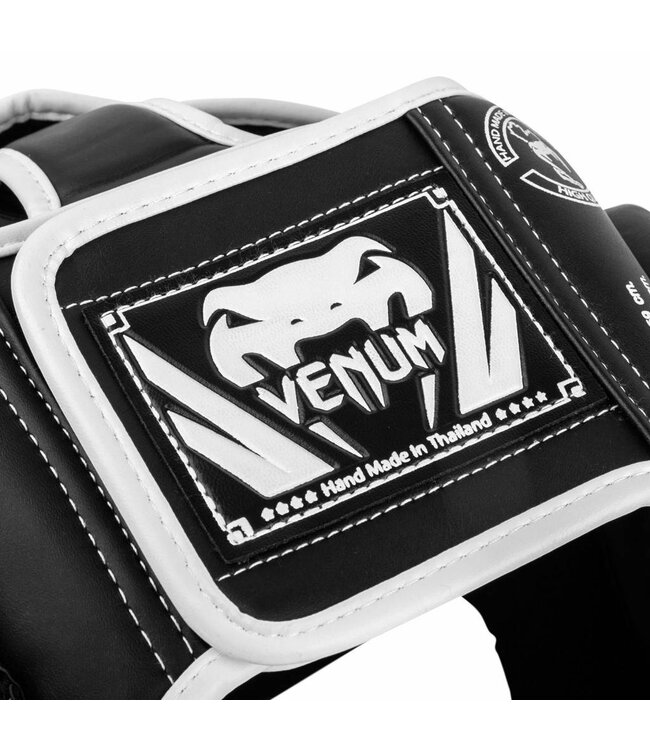 Venum ELITE Headgear Kickboks Hoofdbeschermer Zwart Wit