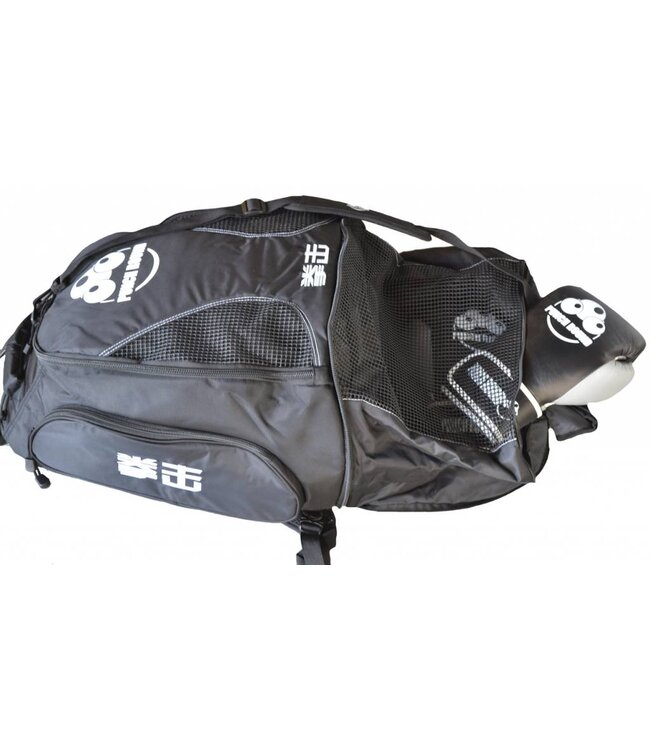 PunchR™  Punch Round™ Boxing Convertible Sporttasche Rucksack Schwarz Weiss