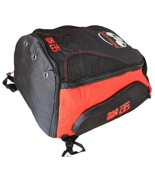 Punch Round™ Boxing Convertible Gym Bag - Backpack Black Red