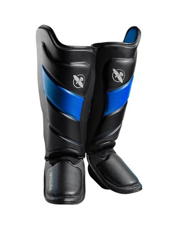 Hayabusa Hayabusa T3 Stand Up Striking Shinguards Black Blue Hayabusa Fight Gear