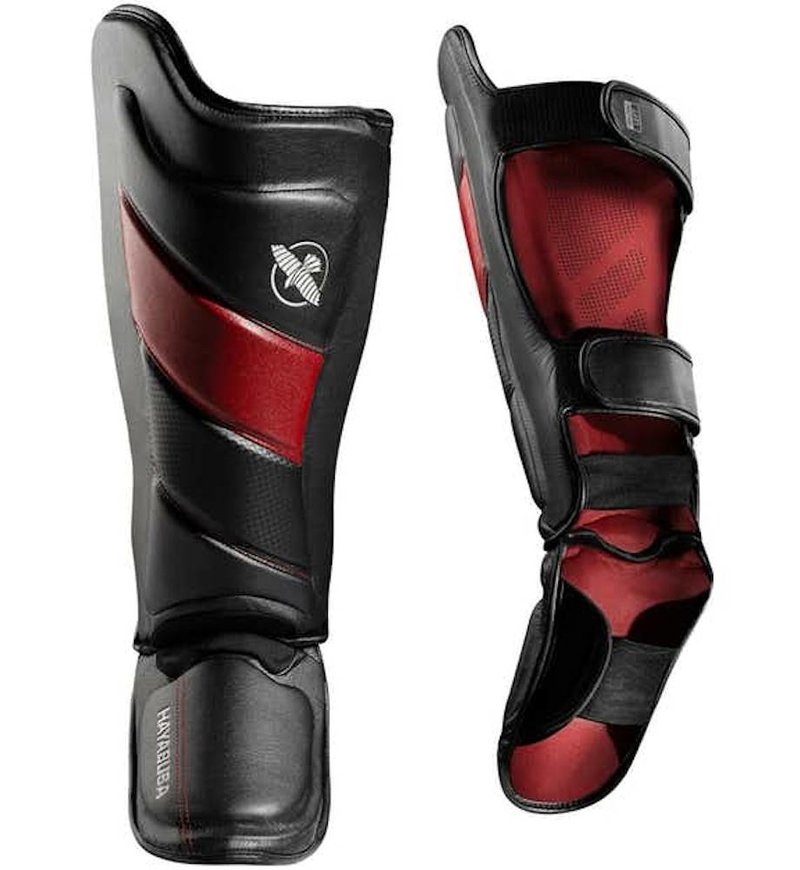 Hayabusa Hayabusa T3 Stand Up Striking Shinguards Black Blue Hayabusa Fight Gear